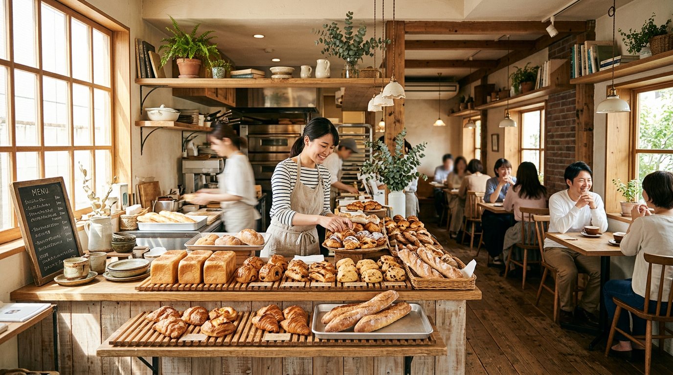 ベーカリーカフェ 麦の音の店内